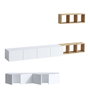 Hanah Home Mueble de TV Blanco y Roble